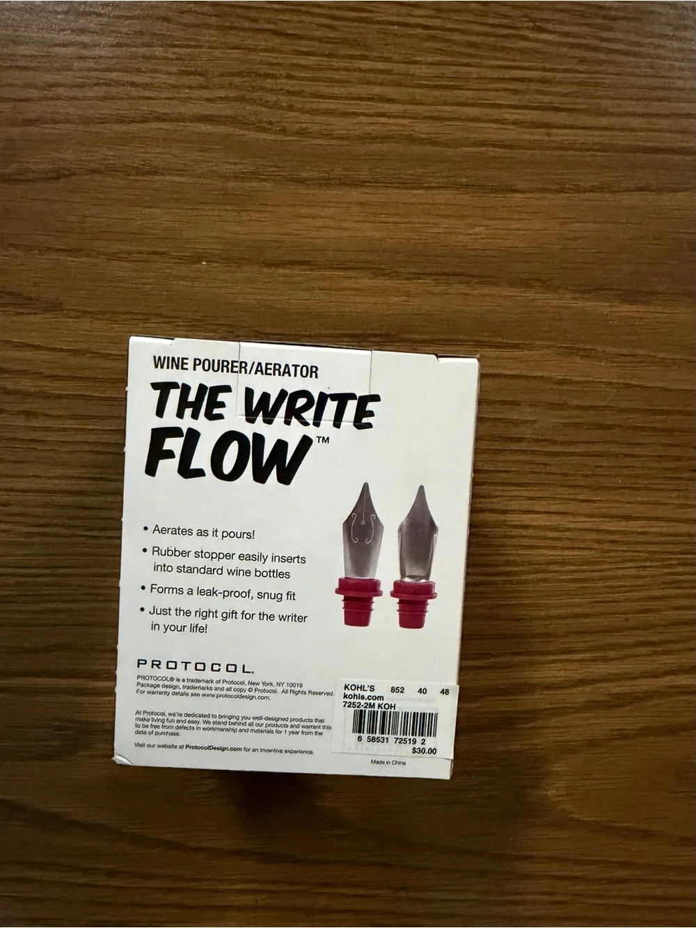 The Write Flow wine pourer/aerator